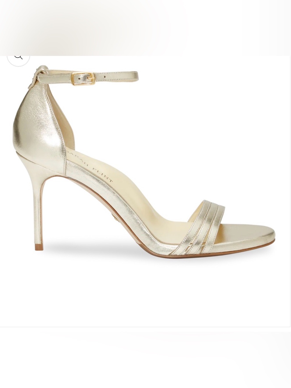 BRAND NEW Sarah Flint Perfect Sandal in Gold Napa- Ankle-Strap Heels